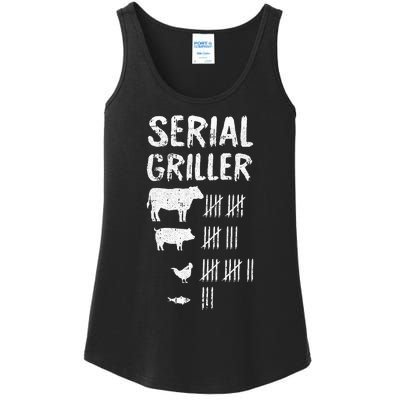 Serial Griller Fathers Day Funny Grilling Grill BBQ Master Ladies Essential Tank