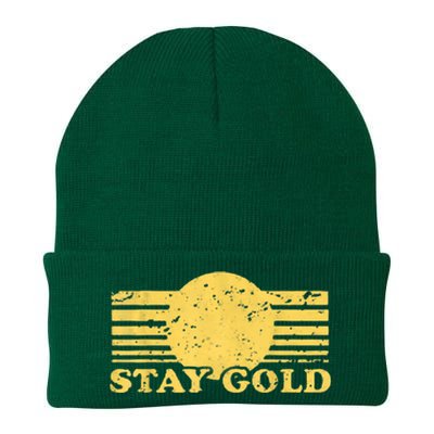 Stay Gold Funny Saying Graphic Gift Knit Cap Winter Beanie