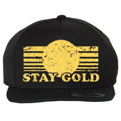 Stay Gold Funny Saying Graphic Gift Wool Snapback Cap