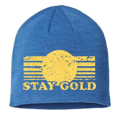 Stay Gold Funny Saying Graphic Gift Sustainable Beanie