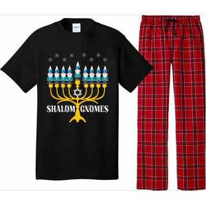 Shalom Gnomes Funny Jewish Hanukkah Pajamas Chanukah Lights  Pajama Set