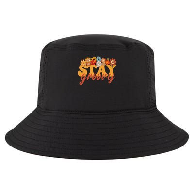 Stay Groovy Flower Power Retro Hippie Vibes Cool Comfort Performance Bucket Hat