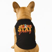 Stay Groovy Flower Power Retro Hippie Vibes Doggie Tank