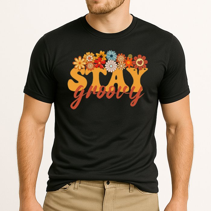 Stay Groovy Flower Power Retro Hippie Vibes Performance Shirt