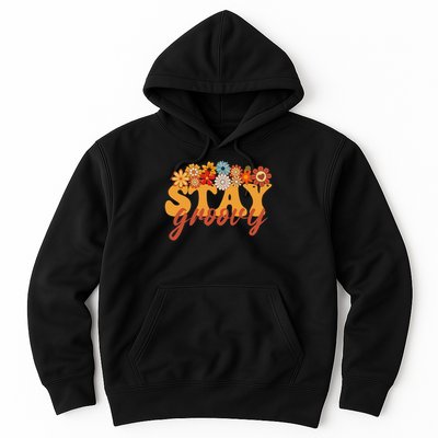 Stay Groovy Flower Power Retro Hippie Vibes Hoodie