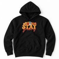Stay Groovy Flower Power Retro Hippie Vibes Hoodie