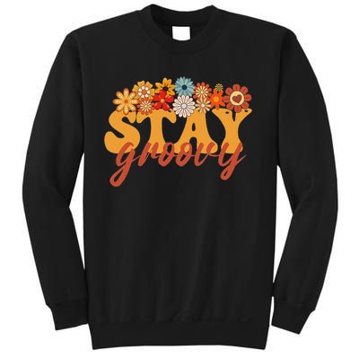 Stay Groovy Flower Power Retro Hippie Vibes Sweatshirt