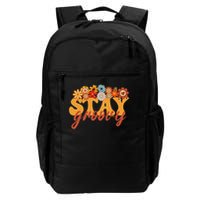 Stay Groovy Flower Power Retro Hippie Vibes Backpack