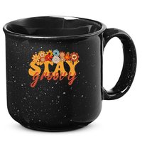 Stay Groovy Flower Power Retro Hippie Vibes 15oz Campfire Ceramic Mug
