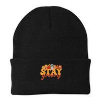 Stay Groovy Flower Power Retro Hippie Vibes Beanie