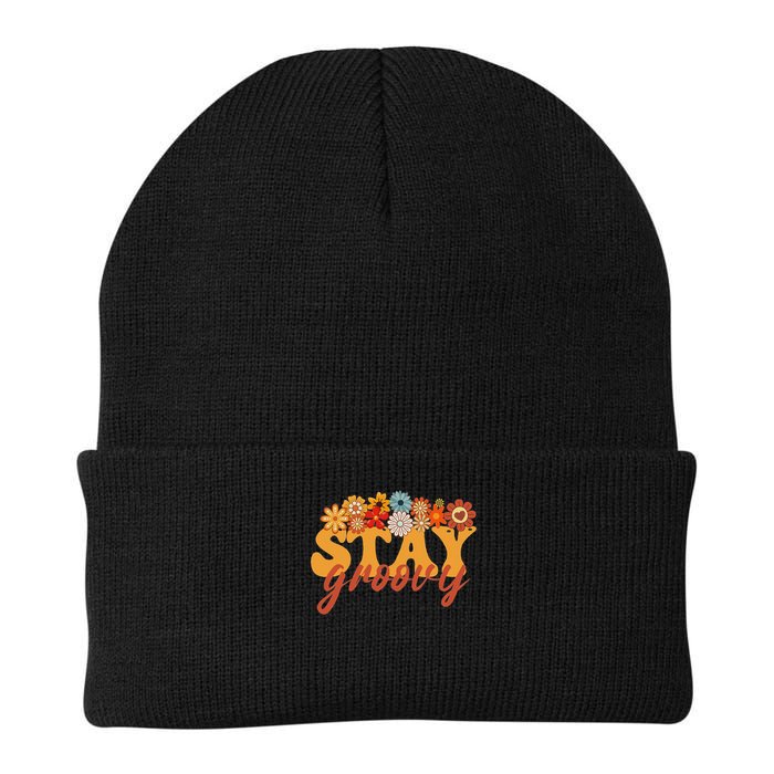 Stay Groovy Flower Power Retro Hippie Vibes Beanie