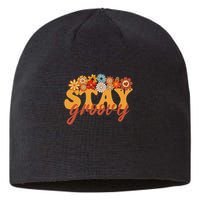 Stay Groovy Flower Power Retro Hippie Vibes Sustainable Beanie