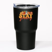 Stay Groovy Flower Power Retro Hippie Vibes Tumbler