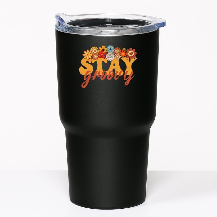 Stay Groovy Flower Power Retro Hippie Vibes Tumbler