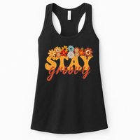 Stay Groovy Flower Power Retro Hippie Vibes Womens Tank Top