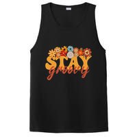 Stay Groovy Flower Power Retro Hippie Vibes PosiCharge Competitor Tank