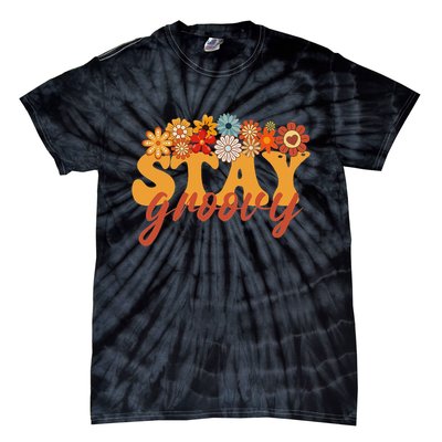 Stay Groovy Flower Power Retro Hippie Vibes Tie-Dye T-Shirt