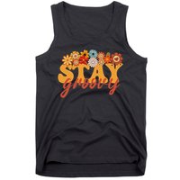 Stay Groovy Flower Power Retro Hippie Vibes Tank Top