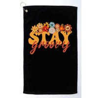 Stay Groovy Flower Power Retro Hippie Vibes Golf Towel