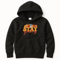 Stay Groovy Flower Power Retro Hippie Vibes Kids Hoodie
