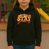 Stay Groovy Flower Power Retro Hippie Vibes Kids Hoodie