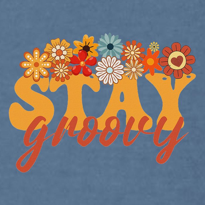 Stay Groovy Flower Power Retro Hippie Vibes Garment-Dyed Sweatshirt