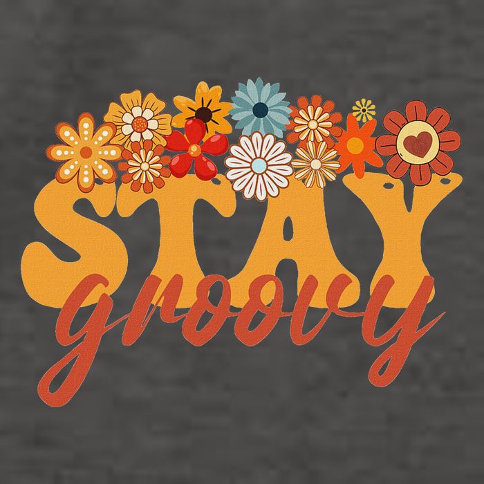 Stay Groovy Flower Power Retro Hippie Vibes Vector Backpack