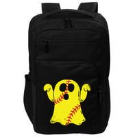 Softball Ghost Funny Halloween Costume Softball Lover Impact Tech Backpack