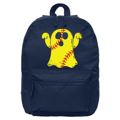 Softball Ghost Funny Halloween Costume Softball Lover 16 in Basic Backpack