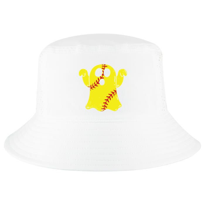 Softball Ghost Funny Halloween Costume Softball Lover Cool Comfort Performance Bucket Hat