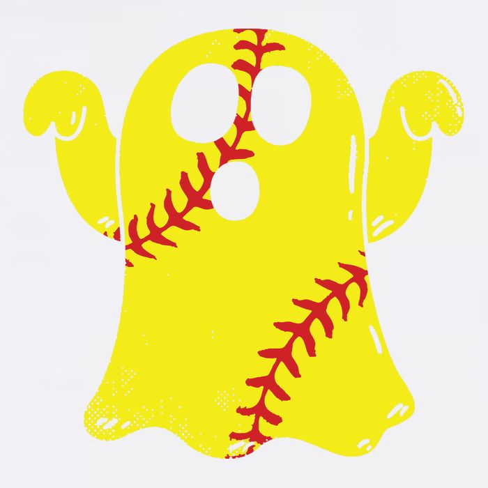 Softball Ghost Funny Halloween Costume Softball Lover Cool Comfort Performance Bucket Hat