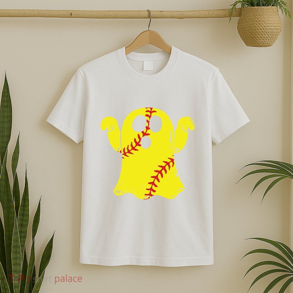 Softball Ghost Funny Halloween Costume Softball Lover T-Shirt