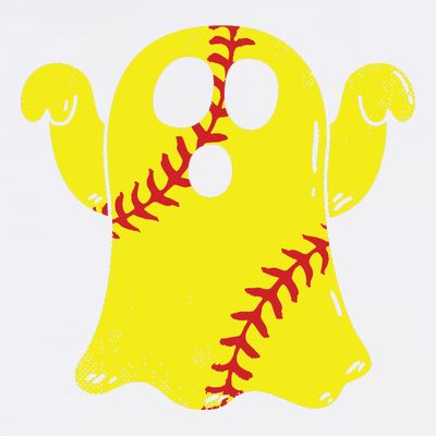 Softball Ghost Funny Halloween Costume Softball Lover T-Shirt