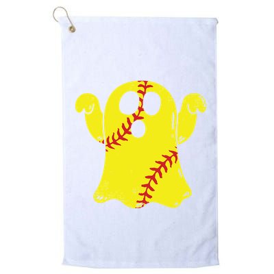 Softball Ghost Funny Halloween Costume Softball Lover Golf Towel