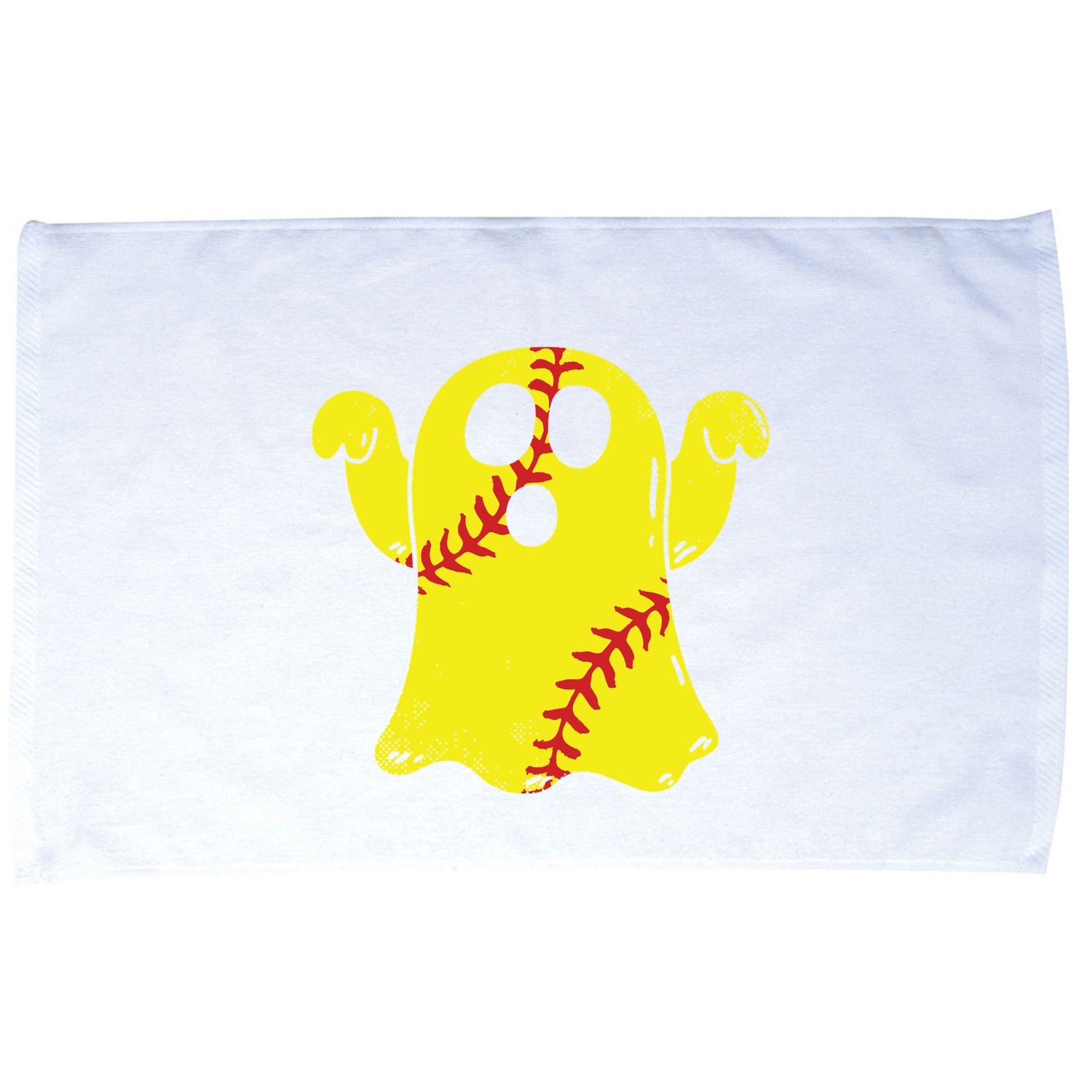 Softball Ghost Funny Halloween Costume Softball Lover Microfiber Hand Towel
