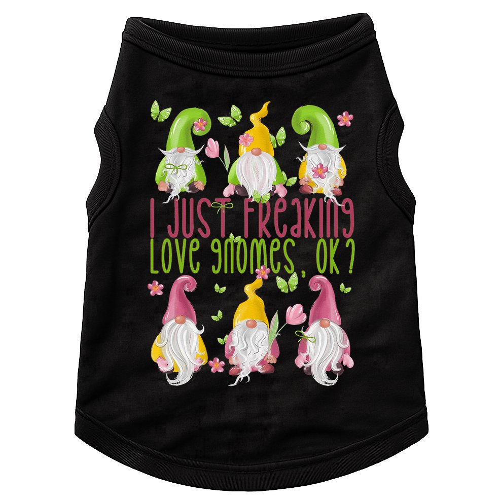 Spring Gnome For Summer I Just Freaking Love Gnomes Doggie Tank