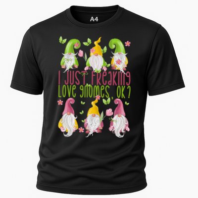 Spring Gnome For Summer I Just Freaking Love Gnomes Performance Shirt