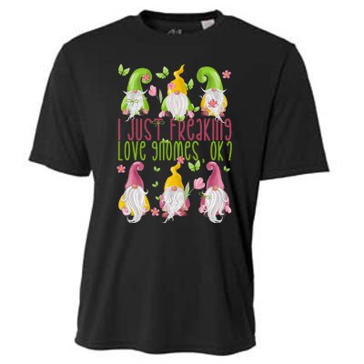 Spring Gnome For Summer I Just Freaking Love Gnomes Cooling Performance Crew T-Shirt