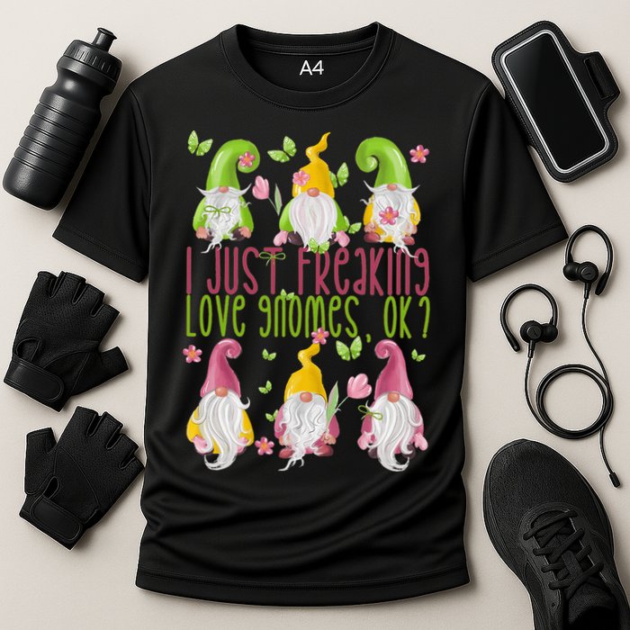 Spring Gnome For Summer I Just Freaking Love Gnomes Performance Shirt