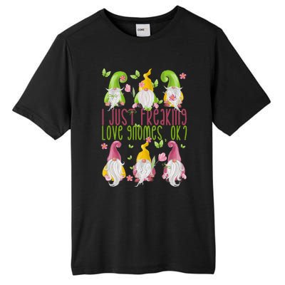 Spring Gnome For Summer I Just Freaking Love Gnomes Tall Fusion ChromaSoft Performance T-Shirt