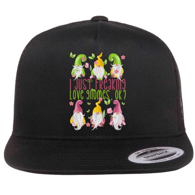 Spring Gnome For Summer I Just Freaking Love Gnomes Flatbill Hat