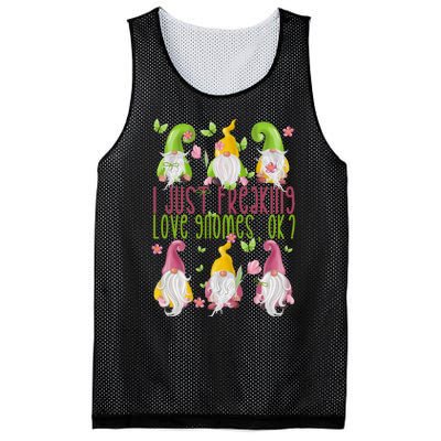 Spring Gnome For Summer I Just Freaking Love Gnomes Mesh Reversible Basketball Jersey Tank