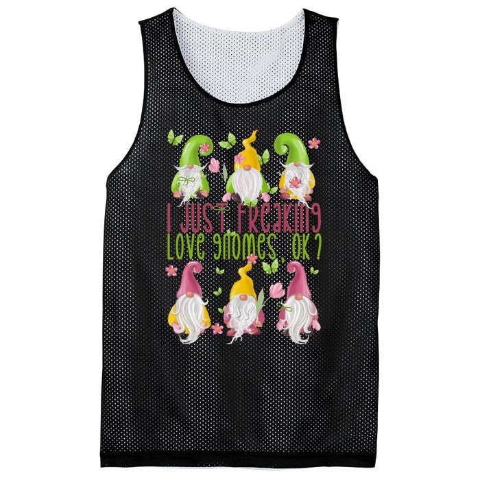 Spring Gnome For Summer I Just Freaking Love Gnomes Mesh Reversible Basketball Jersey Tank