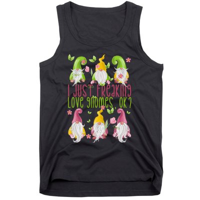 Spring Gnome For Summer I Just Freaking Love Gnomes Tank Top