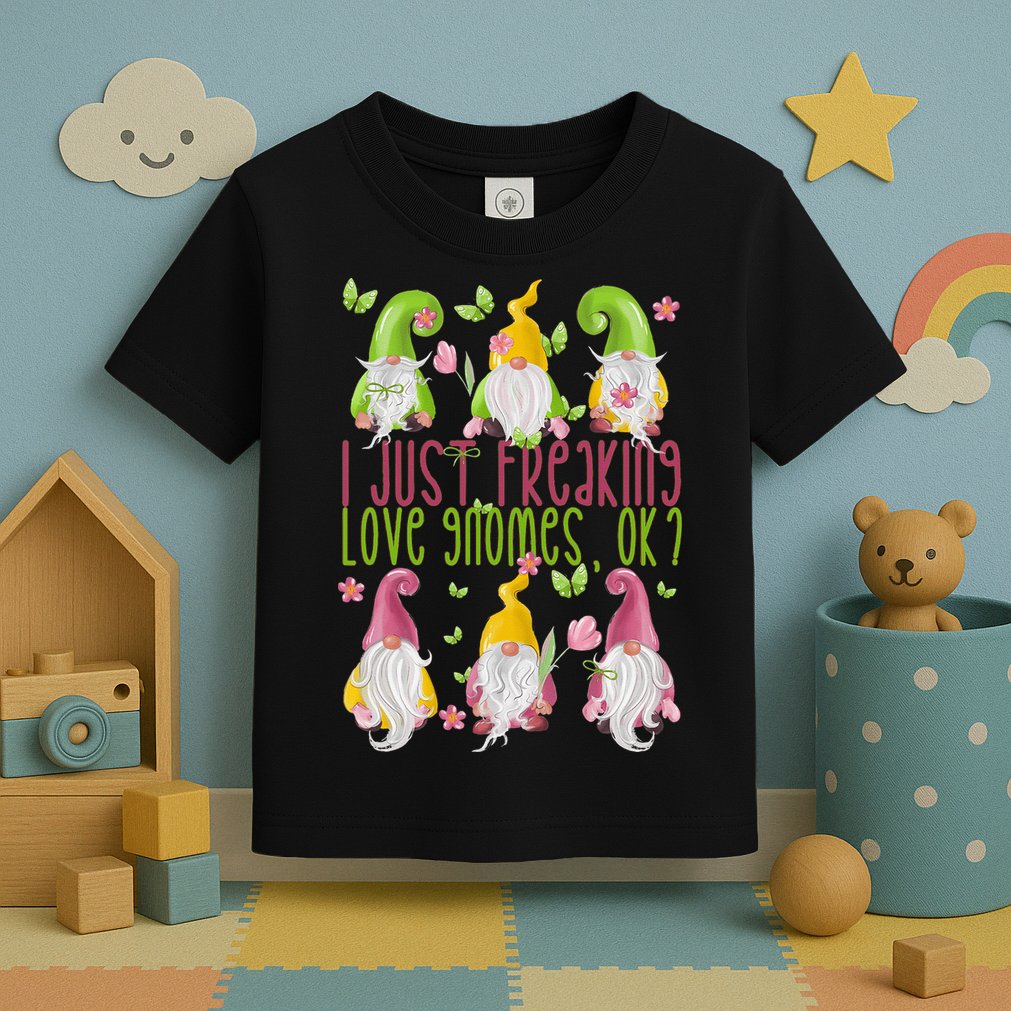 Spring Gnome For Summer I Just Freaking Love Gnomes Toddler T-Shirt