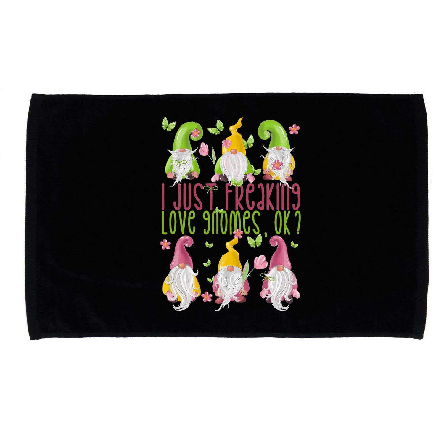 Spring Gnome For Summer I Just Freaking Love Gnomes Microfiber Hand Towel