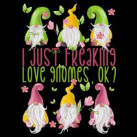 Spring Gnome For Summer I Just Freaking Love Gnomes Cropped Pullover Crew