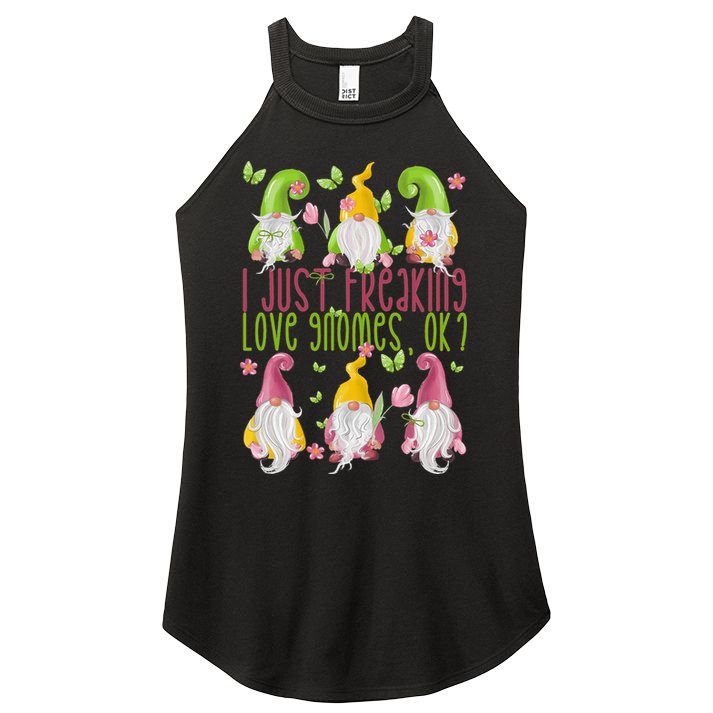 Spring Gnome For Summer I Just Freaking Love Gnomes Women's Perfect Tri Rocker Tank