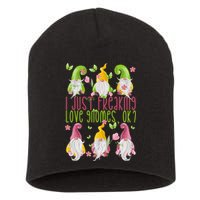 Spring Gnome For Summer I Just Freaking Love Gnomes Short Acrylic Beanie