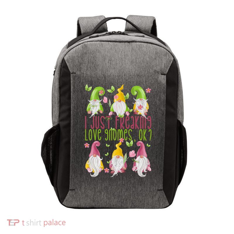 Spring Gnome For Summer I Just Freaking Love Gnomes Vector Backpack